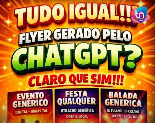 Flyer “Tudo Igual!!” gerado pelo ChatGPT? Claro que sim!!!